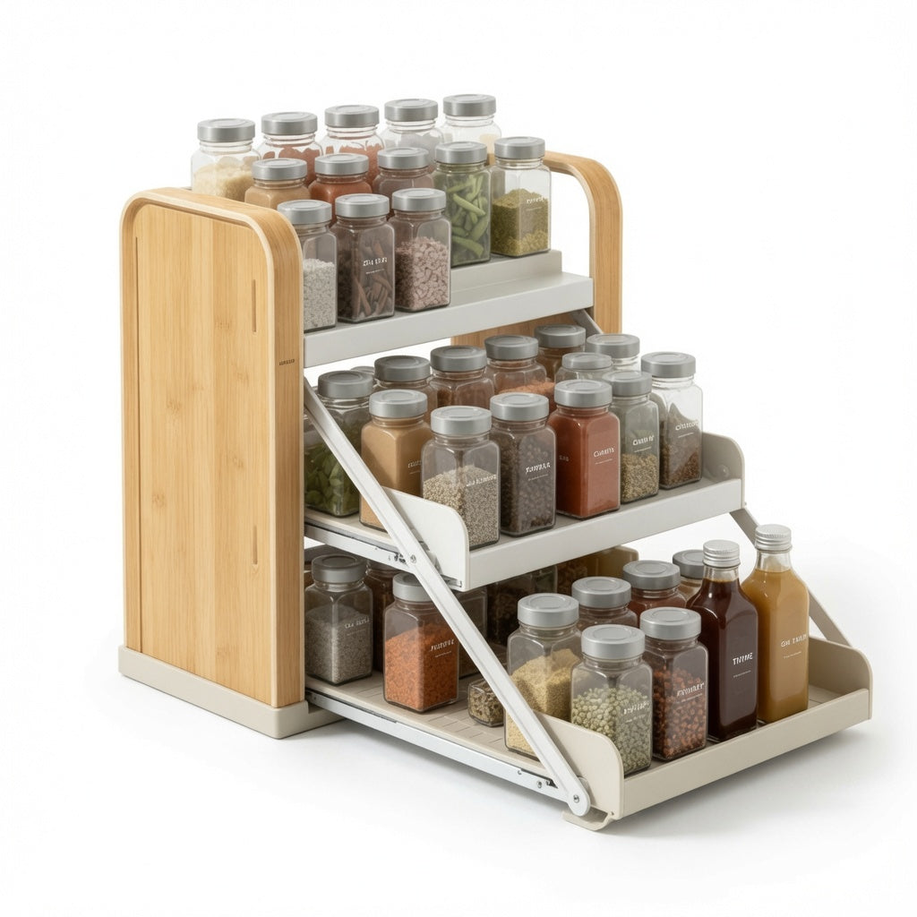 NovaCraft Expandable 3-Tier Spice Rack