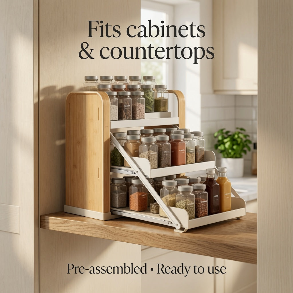 NovaCraft Expandable 3-Tier Spice Rack