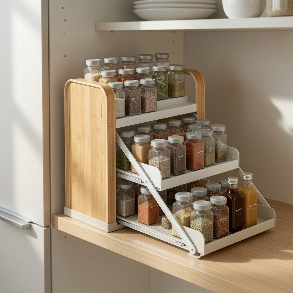 NovaCraft Expandable 3-Tier Spice Rack