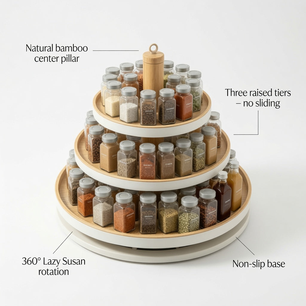 NovaCraft 3-Tier Rotating Spice Shelf