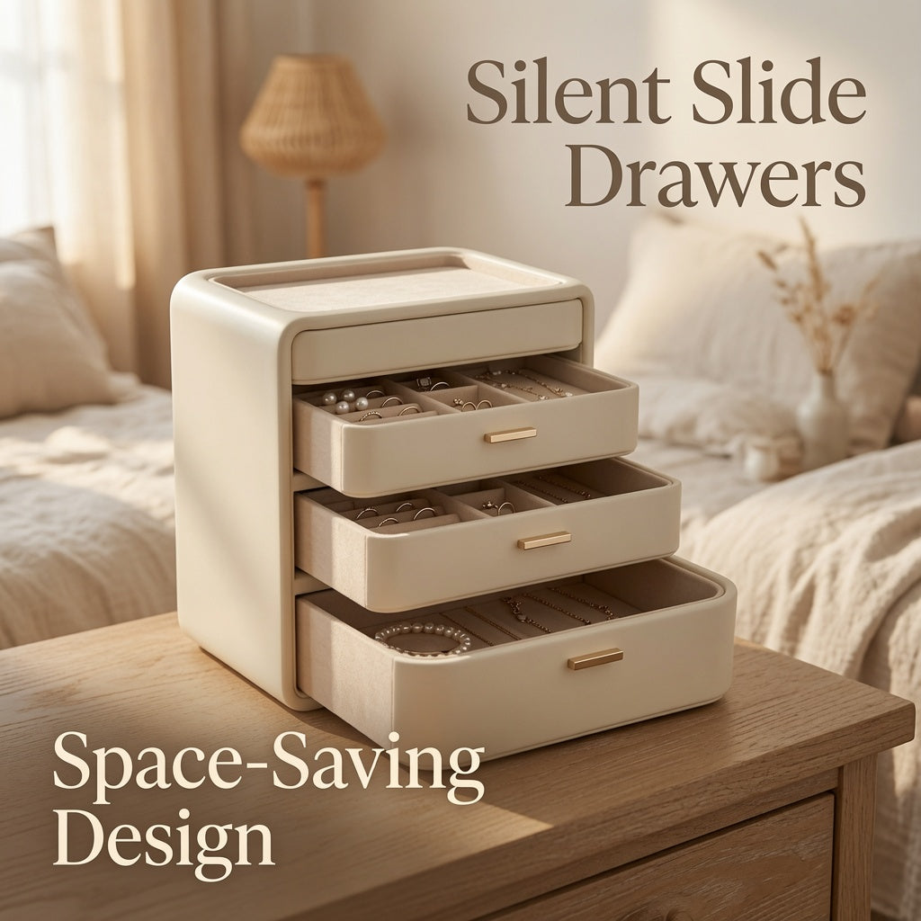 NovaCraft 3-Drawer Vanity Jewelry Cabinet
