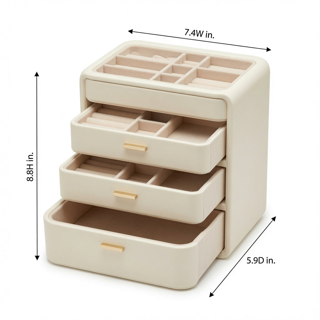 NovaCraft 3-Drawer Vanity Jewelry Cabinet