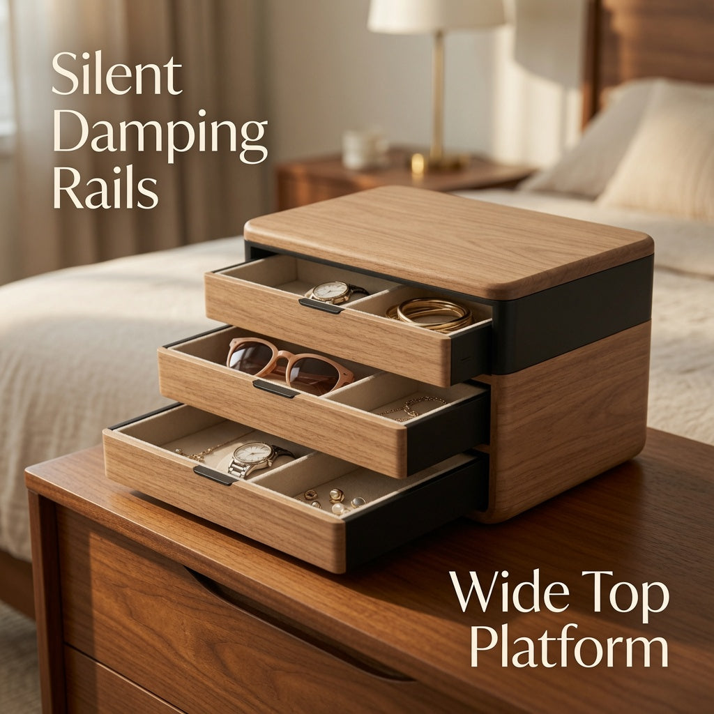 NovaCraft Modular Split Wooden Jewelry Organizer