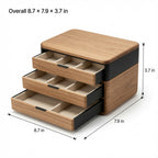 NovaCraft Modular Split Wooden Jewelry Organizer