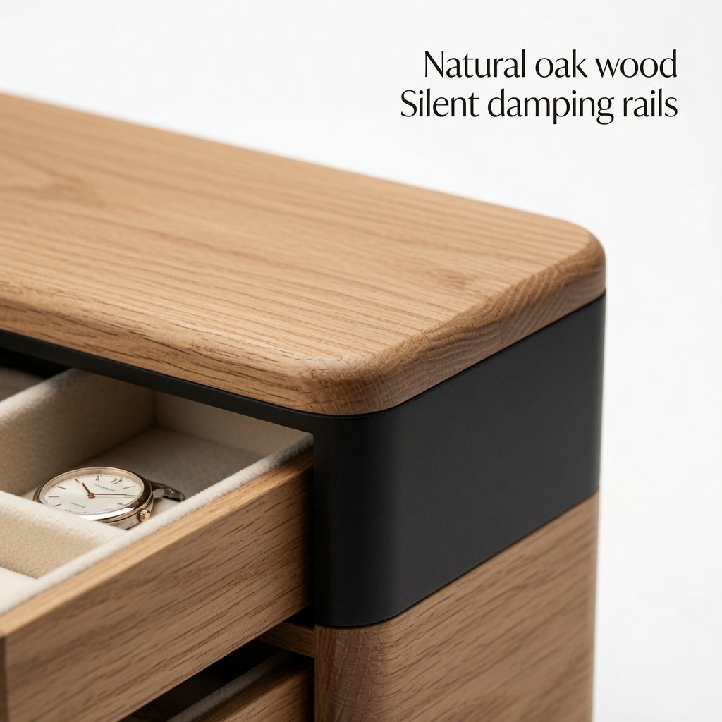 NovaCraft Modular Split Wooden Jewelry Organizer