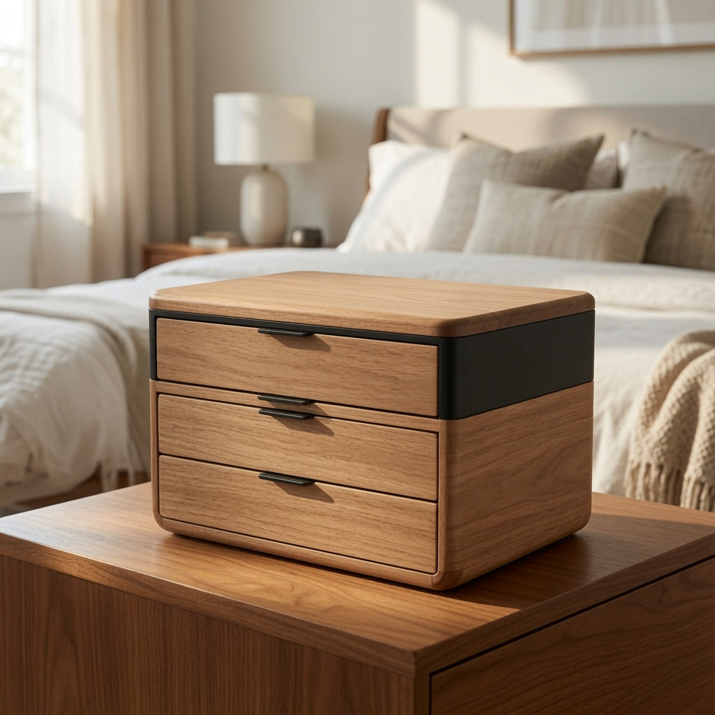 NovaCraft Modular Split Wooden Jewelry Organizer
