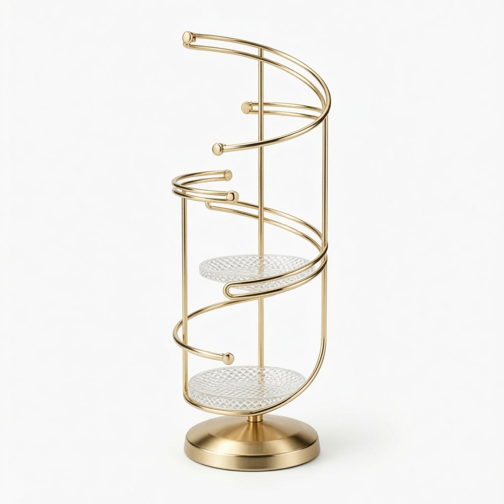 NovaCraft Multi-Layer Curved Metal Jewelry Stand