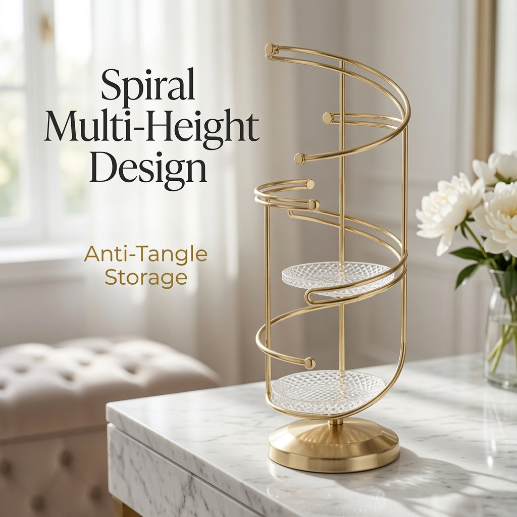 NovaCraft Multi-Layer Curved Metal Jewelry Stand