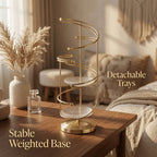 NovaCraft Multi-Layer Curved Metal Jewelry Stand
