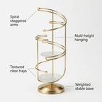 NovaCraft Multi-Layer Curved Metal Jewelry Stand