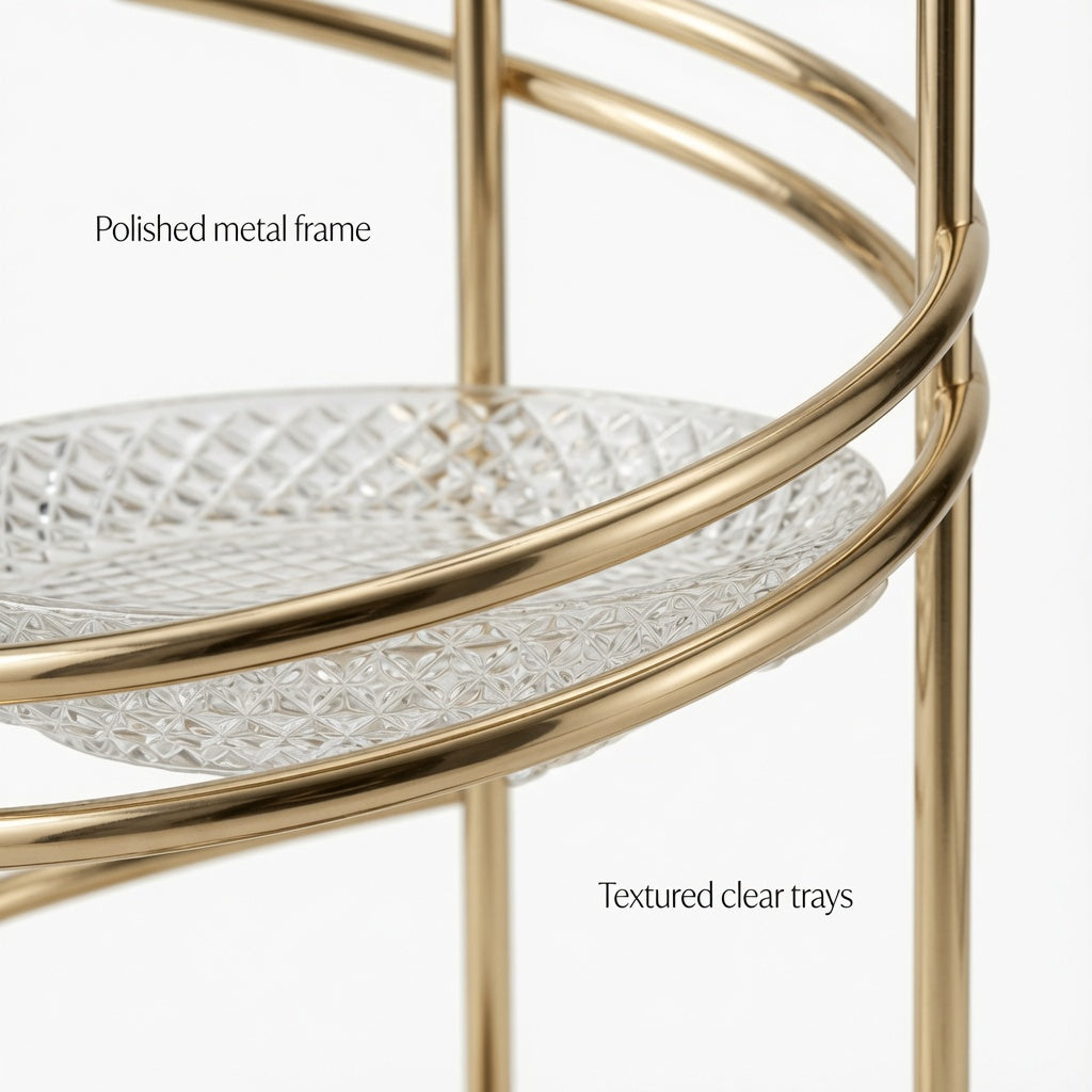 NovaCraft Multi-Layer Curved Metal Jewelry Stand