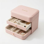 NovaCraft Pink Multi-Layer Flip Jewelry Box
