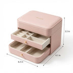 NovaCraft Pink Multi-Layer Flip Jewelry Box