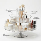 NovaCraft 2-Tier Rotating Clear Makeup Organizer