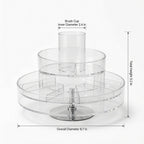 NovaCraft 2-Tier Rotating Clear Makeup Organizer