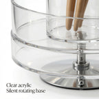 NovaCraft 2-Tier Rotating Clear Makeup Organizer