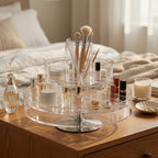NovaCraft 2-Tier Rotating Clear Makeup Organizer