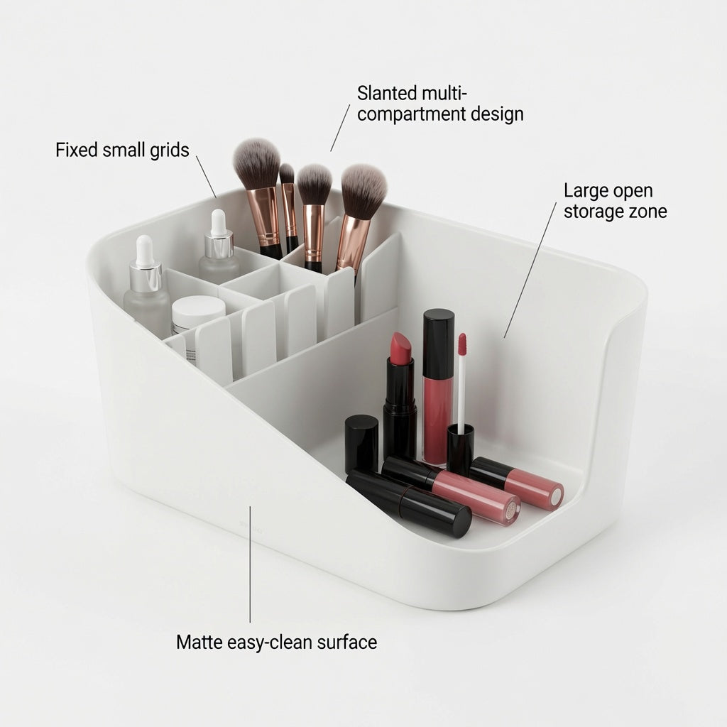 NovaCraft Slant Partition Makeup Organizer