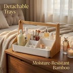 NovaCraft Bamboo Arch Step Makeup Organizer