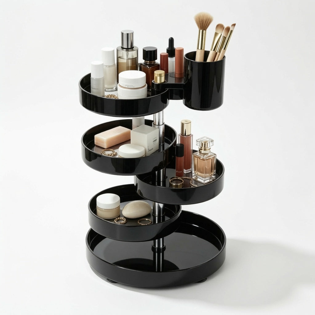 NovaCraft Asymmetric Rotating Makeup Organizer