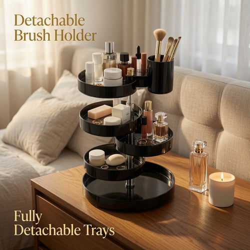 NovaCraft Asymmetric Rotating Makeup Organizer